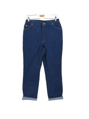 VTG Lee Riders Women 18 Dark Blue Denim Jeans United Garment Workers Cotton USA